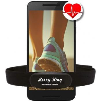 Bluetooth 4.0 y ANT + Correa de Pecho para Runtastic, Wahoo, Strava App, para iPhone 4S/5/5 C/5S/6/6s/6 + Android - berryking Premium Medidor de frecuencia cardíaca/Sensor Ant + & Bluetooth 4.0 para Garmin, TomTom, iPhone, Android Heart Beat
