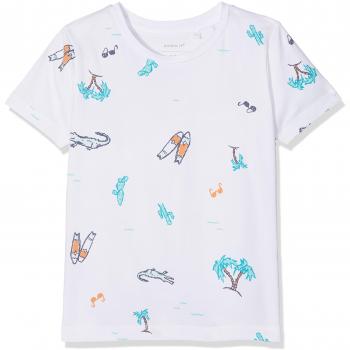 NAME IT Nmmdemo SS Top, Camiseta para Bebés, Blanco
