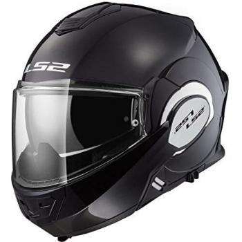 LS2, casco de moto modular VALIANT negro, XXXL