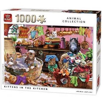 Puzzle Rey Gatitos en la Cocina 1000 Piezas - Puzzle para Adultos