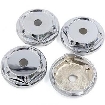 Centro DealMux 4 piezas en 64mm Dia 4clips coche emblema de la capilla de la rueda casquillos de eje Cubiertas