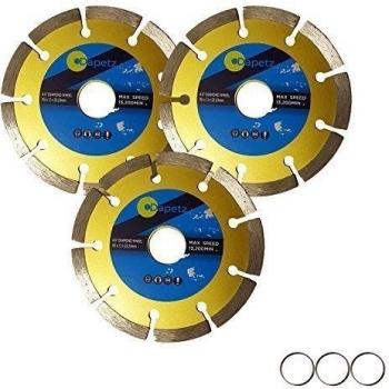 3 x 115 mm Daptez® 11,43 cm de ladrillos para hormigón amoladora angular de diamante discos de corte para piedra