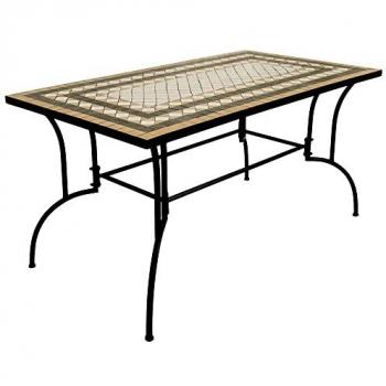 Mesa de Mosaico Clásica 150x80 cm con Altura de 73 cm