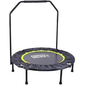 OneTwoFit Trampolín, Trampolín Plegable Pequeño Fitness de 40 pulgadas con mango para uso en Exteriores e Interiores, adecuado para niños mayores de 8 años y adultos, Capacidad de peso: 150 kg OT087