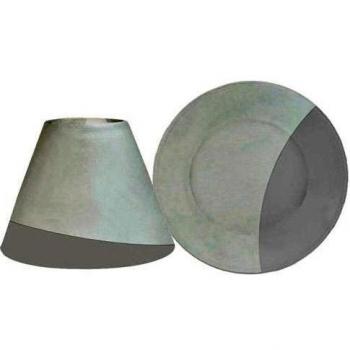 YANKEE CANDLE Conjunto Pantalla y Bandeja pequeñas Colección Sandblast Gris, Cerámica, 9.6x9.0x8.6 cm
