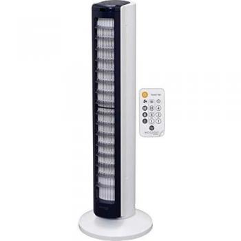 Iris Ohyama, Ventilador de columna / Torre ultrapotente, silencioso y oscilante con control remoto - Woozoo - TWF-C82T - Blanco, 42 W, rango de 10 m