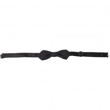 Dolce & Gabbana Black Silk Adjustable Neck Men Papillon Bow Tie