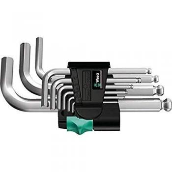 Wera 950/9 Hex-Plus 3 Chrome-Plated L-key Set, Metric, 1.5-10 mm, 9pc, 05133163001