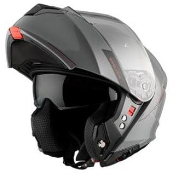 Casco Modular MT Helmets Genesis SV Gris Brillo Talla L con Pantalla Doble y Gafa Solar