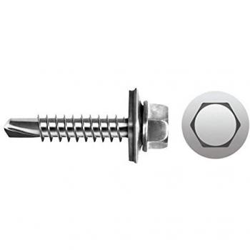 Tornillo Celo 7301 Punta Broca Cabeza Hexagonal 5,5x50 mm con Arandela EPDM Diámetro 16 - Caja de 250 Unidades