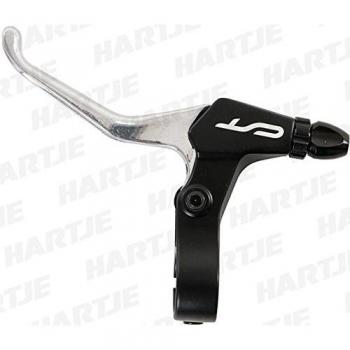 CONTEC Bremshebel 'BL-MT10' SB-verpackt, für V-Brake Alu, 2 Finger, für Rapidfire-Schalthebel geeignet, schwarz/silber matt, Gewicht: 102 g, links