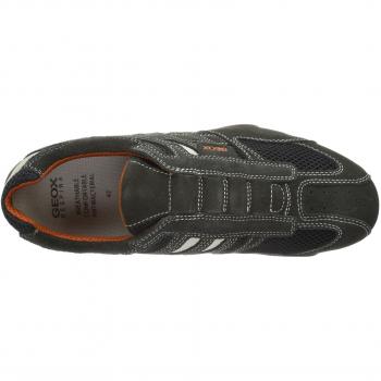Geox Snake Scam Mesh Sneakers - Dark Grey/Orange/White