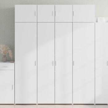 Armario alto de madera multicapa blanco 80x42,5x185 cm