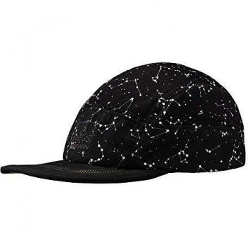 Nathan - Gorro de corredor reflectante, para hombre y mujer, gráficos reflectantes, negro/azul/amarillo, Gorra reflectante., Talla única, Negro, estrella