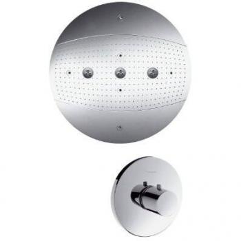 Hansgrohe 28403000 Raindance Rainmaker 600 Ducha fija con termostato, 3 tipos de chorro, Cromo