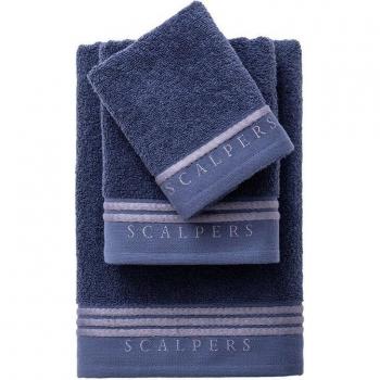 Set de toallas baño en algodón azul con gris Scalpers Home