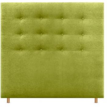 Cabecero Capitoné hasta el Suelo 160cm Tapizado en Tela Aqualine Pistacho para Cama Matrimonio e Individual