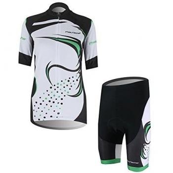M&A CONJUNTO DE CICLISMO TRAJES MAILLOT MANGAS CORTAS CULOTTE CORTO PARA MUJER S