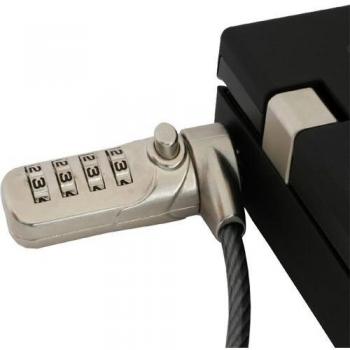 Cable de Seguridad Antirrobo InLine® para Portátiles, con Combinación Numérica, 2m x 4.4mm, Color Plata