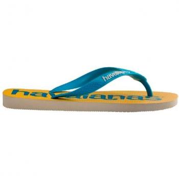 Chanclas para Mujer Havaianas Top Logomania Azul Amarillo