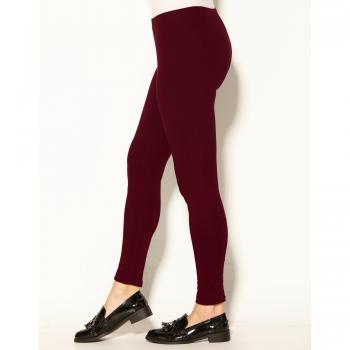 VENCA Pitillo Legging sin Costuras de Punto elástico by Vencastyle,Rojo Granate,3XL
