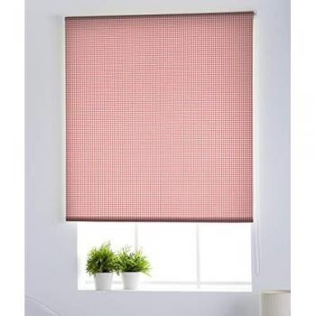 Estor Enrollable Translúcido Estampado para Cocina Vichy-1 Rojo 110 x 255 cm - Fácil Instalación Pared o Techo - Envío Gratis
