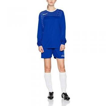 uhlsport Match Team Kit para Niño Y Adulto Shorts/Jersey Y Pantalón/Camiseta De Fútbol/Manga Larga Mujer, Unisex niños, Azur/Blanco, XS