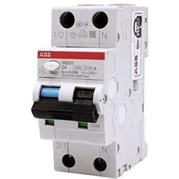 ABB DS201 C4 A30 - Type A Residual Current Circuit Breaker, 4A, 30mA