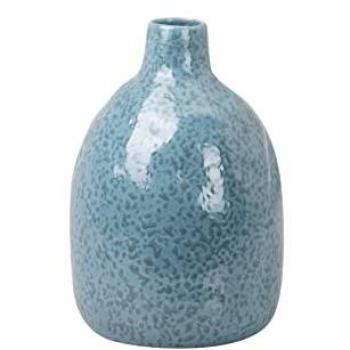 Florero Cerámica 20x20x31 Cm - Jarrón Decorativo Elegante y Sofisticado Azul