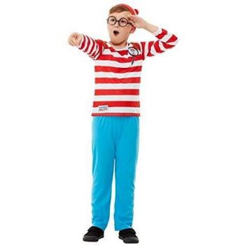 Smiffys 50279L - Disfraz oficial de ¿Dónde está Wally?, para niños