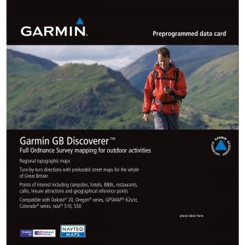 Garmin GB Discoverer - Mapas del norte y el centro de Inglaterra