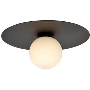 Lámpara de Techo Solar EPIKASA, Acero con Recubrimiento de Polvo, Vidrio, Negro y Blanco, 43x19x43 cm