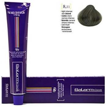 Salermvison Permanent Hair Dye - 8.11 Intense Light Ash Blonde (75 ml)