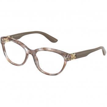 Dolce & Gabbana DG3342F Asian Fit 3321 Armazones para Mujer Cristal, 55 Lentes Recetadas Transparentes