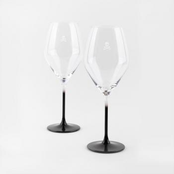 Juego de 2 copas de vino calavera 390ml en cristal Scalpers Home