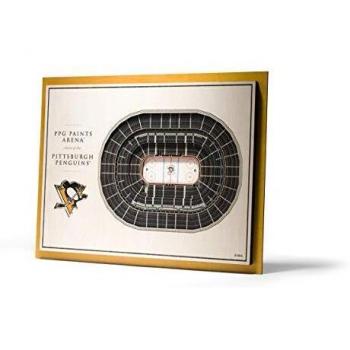 YouTheFan NHL 5 capas 17 x 13 StadiumViews 3D Wall Art, madera, marrón claro, 17 x 13