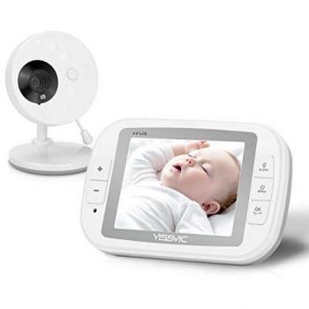 YISSVIC Vigilabebés Video Monitor Bebé Inalámbrico LCD 3,5 con Cámara Visión Nocturna por Infrarrojos - Se puede conectar hasta 4 Cámaras