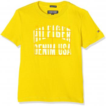Tommy Hilfiger Ame Logo Cn Tee S/S, Camiseta para Niños