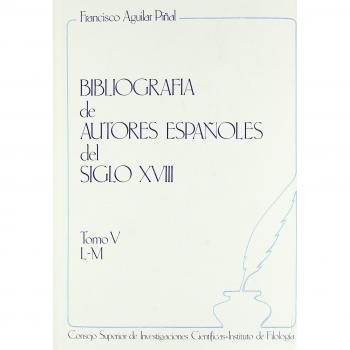 Bibliografía de autores españoles del siglo XVIII. Tomo V