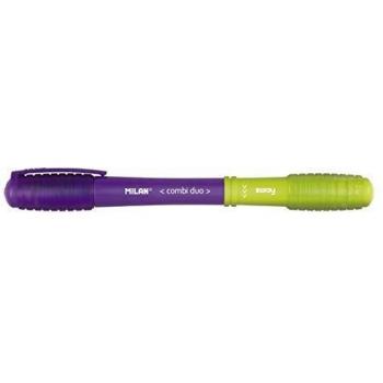 Caja 10 bolígrafos SWAY Combi Duo, lila - verde claro