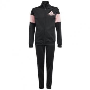 Adidas BTS Children's Black Tracksuit with Semi Pink Spark