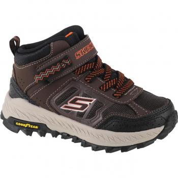 Bota de trekking Skechers Fuse Tread para niño, piel lisa, color marrón, talla 27