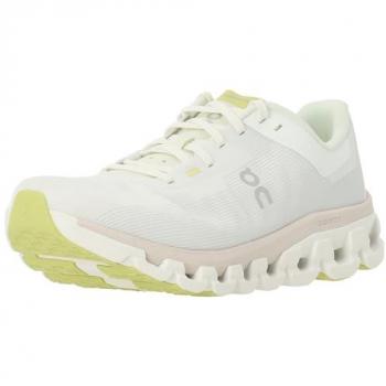 On Cloudflow 4 Men's Low Top Sneakers - White Green Lime - Size 42.5