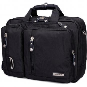 FreeBiz - Bolsa para ordenador portátil de 15 pulgadas multifunción - maletín para laptop con asa de transporte y correa para el hombro, apta para portátil gaming Dell, Asus, MSI, de 15,6 pulgadas negro 15,6 pulgadas