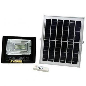 FOCO SOLAR AYERBE CON BATERIA RECARGABLE CON MANDO A DISTANCIA