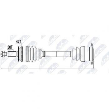 Árbol de transmisión NTY NPW-MS-001 con características de alta resistencia y durabilidad