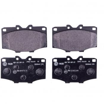 Juego de Pastillas de Freno HELLA 8DB 355 007-301 para Toyota Hilux, Discos, No Preparadas para Advertencia de Desgaste, Cuatro Pastillas por Set