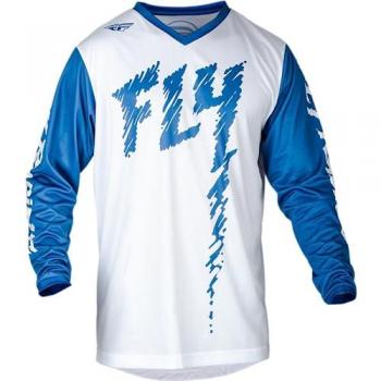 Camiseta de Cross para Niño FLY Racing F-16 2024 - Azul/Blanco