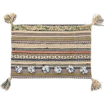 Cojín decorativo de algodón con flecos multicolor de DKD Home Decor, tamaño 60 x 1 x 40 cm