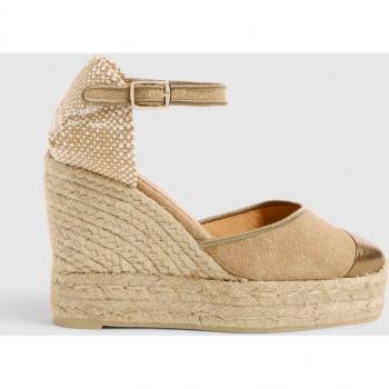 Castañer CAYA/8ED/205 Alpargatas de cuña de mujer beige de algodón